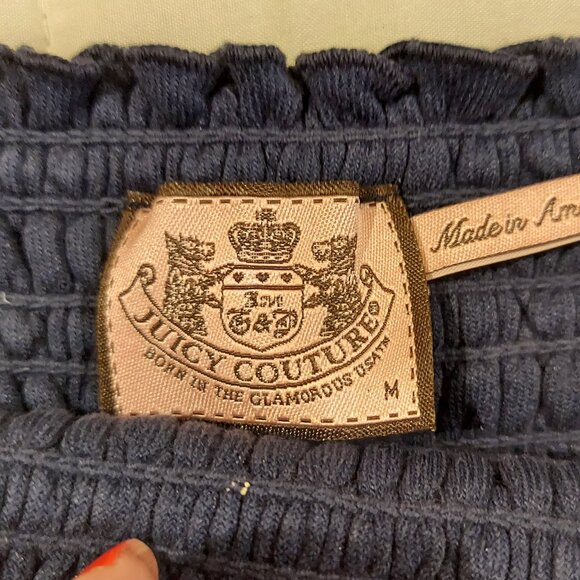 Juicy Couture Navy Blue Stretch Terry Bandeau Dress - Picture 3 of 4